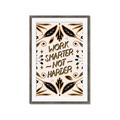 Picture of Work Smarter Not Harder Typography Poster _GroupedProduct_Rectangle_Portrait_Framed_Matted_