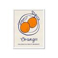 Picture of Food Art - Oranges Valencia Fruit Market _GroupedProduct_Rectangle_Portrait_Framed_Matted_