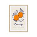 Picture of Food Art - Oranges Valencia Fruit Market _GroupedProduct_Rectangle_Portrait_Framed_Matted_