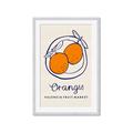 Picture of Food Art - Oranges Valencia Fruit Market _GroupedProduct_Rectangle_Portrait_Framed_Matted_