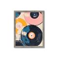 Picture of Retro Vinyl Records Poster _GroupedProduct_Rectangle_Portrait_Framed_Matted_