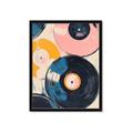Picture of Retro Vinyl Records Poster _GroupedProduct_Rectangle_Portrait_Framed_Matted_