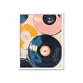 Picture of Retro Vinyl Records Poster _GroupedProduct_Rectangle_Portrait_Framed_Matted_