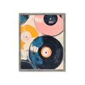 Picture of Retro Vinyl Records Poster _GroupedProduct_Rectangle_Portrait_Framed_Matted_
