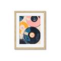 Picture of Retro Vinyl Records Poster _GroupedProduct_Rectangle_Portrait_Framed_Matted_