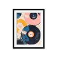 Picture of Retro Vinyl Records Poster _GroupedProduct_Rectangle_Portrait_Framed_Matted_
