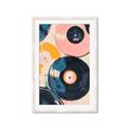 Picture of Retro Vinyl Records Poster _GroupedProduct_Rectangle_Portrait_Framed_Matted_