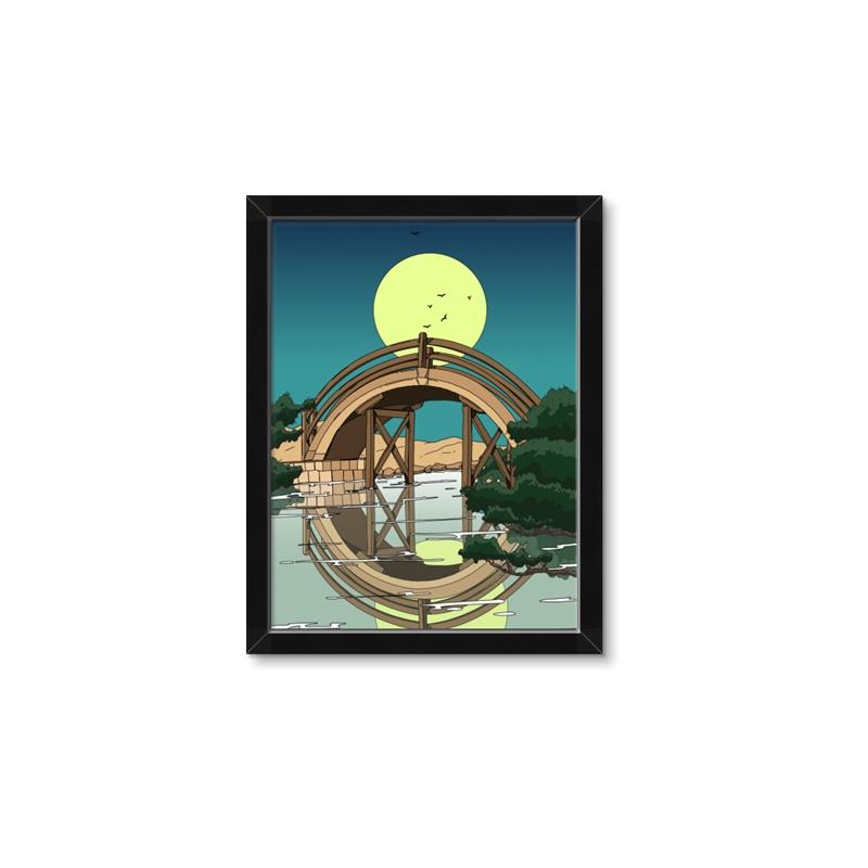 Picture of Japanese Bridge _GroupedProduct_Rectangle_Portrait_Framed_Matted_