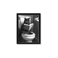 Picture of Plus Size Kitty on the Loo _GroupedProduct_Rectangle_Portrait_Framed_Matted_