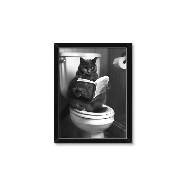 Picture of Plus Size Kitty on the Loo _GroupedProduct_Rectangle_Portrait_Framed_Matted_