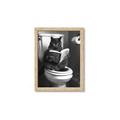 Picture of Plus Size Kitty on the Loo _GroupedProduct_Rectangle_Portrait_Framed_Matted_