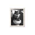 Picture of Plus Size Kitty on the Loo _GroupedProduct_Rectangle_Portrait_Framed_Matted_