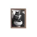 Picture of Plus Size Kitty on the Loo _GroupedProduct_Rectangle_Portrait_Framed_Matted_