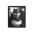 Picture of Plus Size Kitty on the Loo _GroupedProduct_Rectangle_Portrait_Framed_Matted_