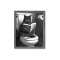 Picture of Plus Size Kitty on the Loo _GroupedProduct_Rectangle_Portrait_Framed_Matted_