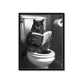 Picture of Plus Size Kitty on the Loo _GroupedProduct_Rectangle_Portrait_Framed_Matted_