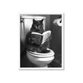 Picture of Plus Size Kitty on the Loo _GroupedProduct_Rectangle_Portrait_Framed_Matted_