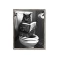 Picture of Plus Size Kitty on the Loo _GroupedProduct_Rectangle_Portrait_Framed_Matted_