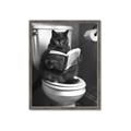 Picture of Plus Size Kitty on the Loo _GroupedProduct_Rectangle_Portrait_Framed_Matted_