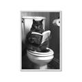 Picture of Plus Size Kitty on the Loo _GroupedProduct_Rectangle_Portrait_Framed_Matted_