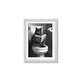 Picture of Plus Size Kitty on the Loo _GroupedProduct_Rectangle_Portrait_Framed_Matted_