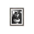Picture of Plus Size Kitty on the Loo _GroupedProduct_Rectangle_Portrait_Framed_Matted_