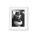 Picture of Plus Size Kitty on the Loo _GroupedProduct_Rectangle_Portrait_Framed_Matted_