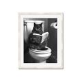Picture of Plus Size Kitty on the Loo _GroupedProduct_Rectangle_Portrait_Framed_Matted_