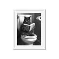 Picture of Plus Size Kitty on the Loo _GroupedProduct_Rectangle_Portrait_Framed_Matted_