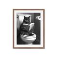 Picture of Plus Size Kitty on the Loo _GroupedProduct_Rectangle_Portrait_Framed_Matted_