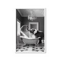 Picture of Joyful Elephant Bath Time _GroupedProduct_Rectangle_Portrait_Framed_Matted_