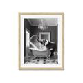 Picture of Joyful Elephant Bath Time _GroupedProduct_Rectangle_Portrait_Framed_Matted_