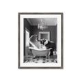 Picture of Joyful Elephant Bath Time _GroupedProduct_Rectangle_Portrait_Framed_Matted_