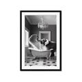 Picture of Joyful Elephant Bath Time _GroupedProduct_Rectangle_Portrait_Framed_Matted_