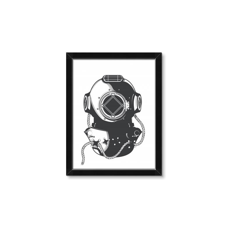 Picture of Vintage Diver Poster _GroupedProduct_Rectangle_Portrait_Framed_Matted_
