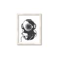 Picture of Vintage Diver Poster _GroupedProduct_Rectangle_Portrait_Framed_Matted_