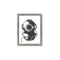 Picture of Vintage Diver Poster _GroupedProduct_Rectangle_Portrait_Framed_Matted_