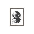 Picture of Vintage Diver Poster _GroupedProduct_Rectangle_Portrait_Framed_Matted_