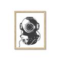 Picture of Vintage Diver Poster _GroupedProduct_Rectangle_Portrait_Framed_Matted_
