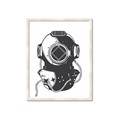 Picture of Vintage Diver Poster _GroupedProduct_Rectangle_Portrait_Framed_Matted_