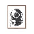 Picture of Vintage Diver Poster _GroupedProduct_Rectangle_Portrait_Framed_Matted_