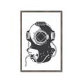 Picture of Vintage Diver Poster _GroupedProduct_Rectangle_Portrait_Framed_Matted_