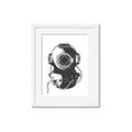 Picture of Vintage Diver Poster _GroupedProduct_Rectangle_Portrait_Framed_Matted_