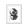 Picture of Vintage Diver Poster _GroupedProduct_Rectangle_Portrait_Framed_Matted_