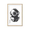 Picture of Vintage Diver Poster _GroupedProduct_Rectangle_Portrait_Framed_Matted_