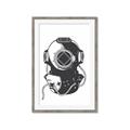 Picture of Vintage Diver Poster _GroupedProduct_Rectangle_Portrait_Framed_Matted_