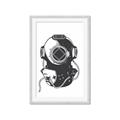 Picture of Vintage Diver Poster _GroupedProduct_Rectangle_Portrait_Framed_Matted_