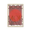 Picture of Good Morning Typography Poster _GroupedProduct_Rectangle_Portrait_Framed_Matted_
