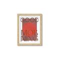 Picture of Good Morning Typography Poster _GroupedProduct_Rectangle_Portrait_Framed_Matted_