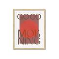 Picture of Good Morning Typography Poster _GroupedProduct_Rectangle_Portrait_Framed_Matted_